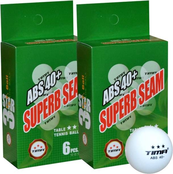 TIMA Superb Seam 3 Star ABS Plastic 40+ Table Tennis Ball