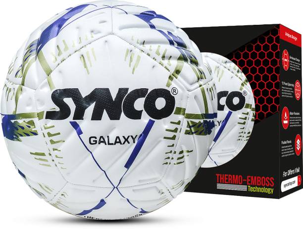 SYNCO Galaxy Embossed Football, 12 Panel Thermo Fusion Match Ball Football - Size: 5