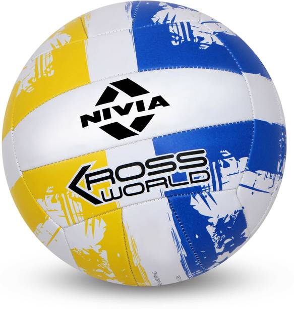 NIVIA Kross World Volleyball with Ball Pump 6" Combo Volleyball - Size: 4