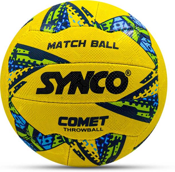 SYNCO Comet Throwball | Rubberised Hand Stitched| Official Match Ball Size-5 Throw Ball - Size: 5