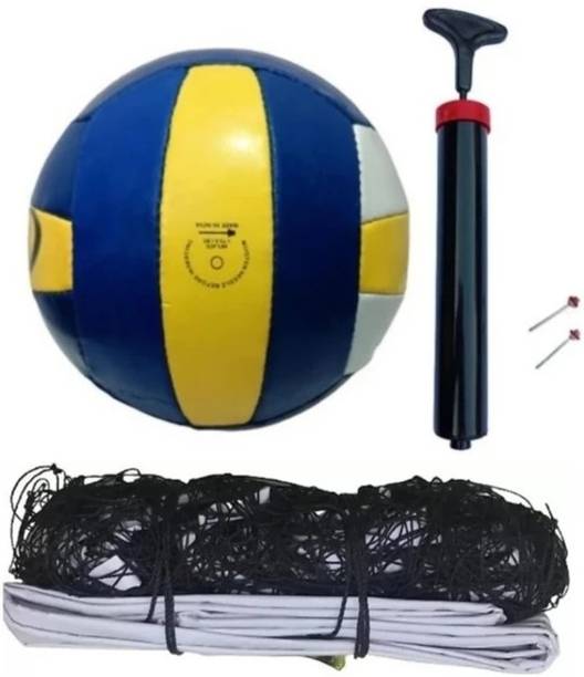आशी ट्रेडर्स Synthetic soft volleyboll bolls With Nylons net And With Air pump वॉलीबाल - साइज़ : 4
