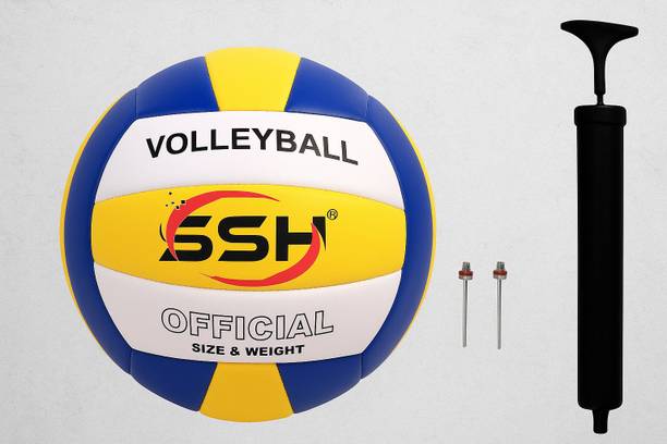 Kedarnath Traders Soft Rubber Volleyball Size-4 And Air Pump Official Size And Weight ( Pack Of 2) Volleyball - Size: 4