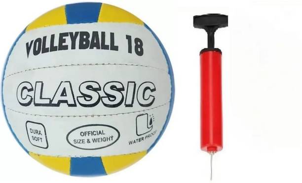 BUNNYMART classic volleyball with pump Volleyball - Size: 5