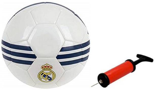 निचे Manchester Blue Football With Air Pump Free फ़ुटबॉल