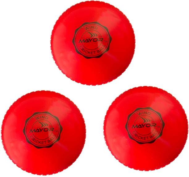 MAYOR Cricket Wind Ball for Indoor & Outdoor Street Cricket Rubber Ball