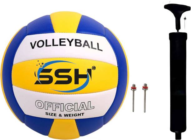 शौर्य PU LAMINATED SUPER SOFT VOLLEYBALL WITH PUMP (SIZE-4) वॉलीबाल - साइज़ : 4