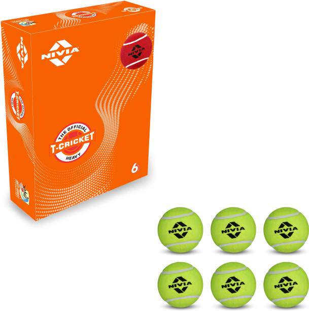 NIVIA Cricket Tennis Ball Heavy Weight (Pack of 6 Balls) Cricket Tennis Ball