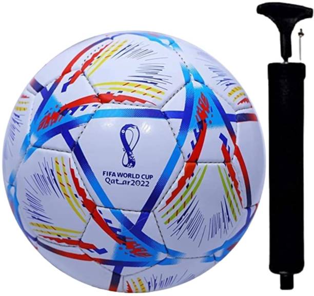 YMD WORLD CUP 2022 FOOTBALL COMBO - Size: 5 (Pack of 2, Multicolor) Football - Size: 5