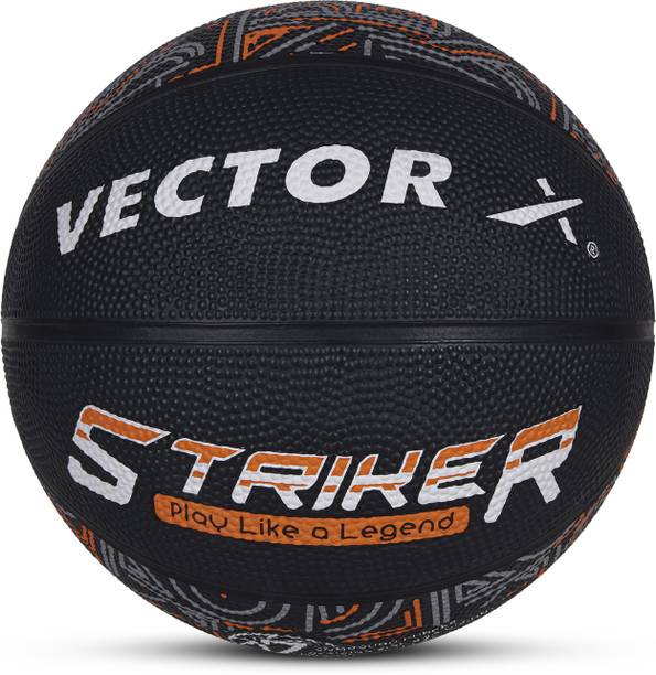 VECTOR X Striker Rubber Moulded High Grain Textured Surface Ideal For Kids & Adults Basketball - Size: 7