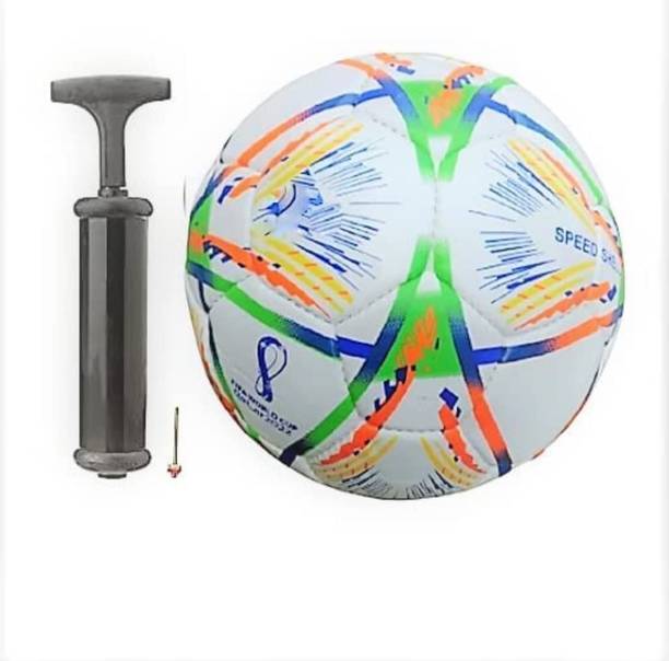 Dinetic IFA WORLDCUP 2022 Qatar Replica Football with AIR Pump Football Football - Size: 4