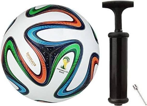 TECHSPORTSFIT Professional Brazuca Football | Soccer Ball | Free Airpump | for Men/Women Football - Size: 5