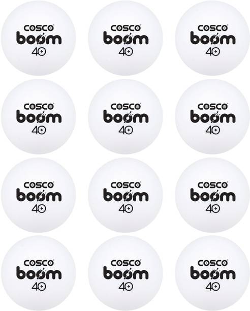 COSCO BOOM 40+ (Pack of 12 Balls) TT Ball, Ping Pong Ball Table Tennis Ball