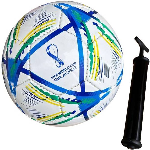 RAR SPORTS Hand Stiched Football Size 5 with Pump (Red & Yellow) Football - Size: 5