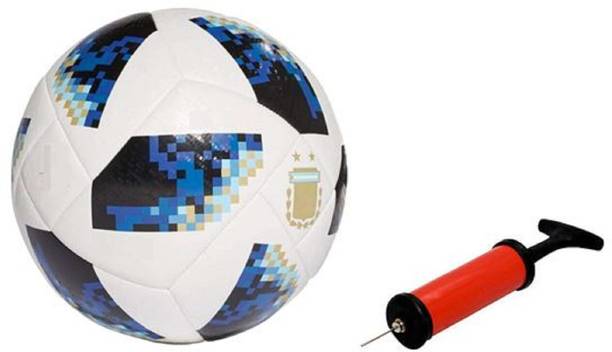 निचे Telstar 2018 Blue Football With Air Pump Free फ़ुटबॉल