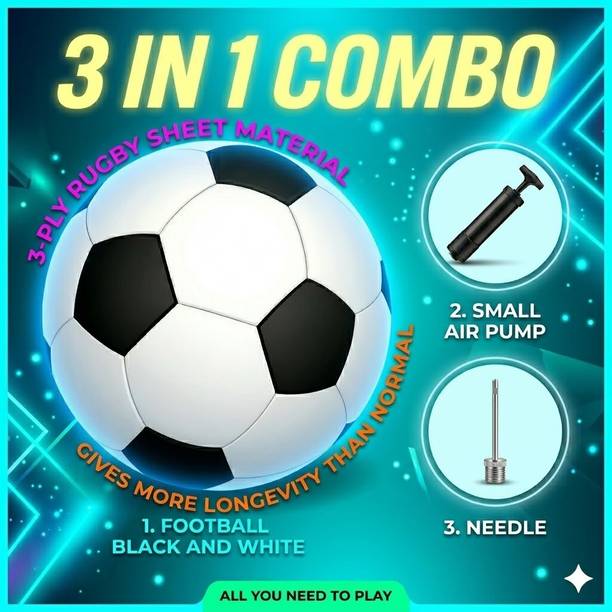 VGS MSG Size 5 Football with Pump & Air Pin Combo Football - Size: 5