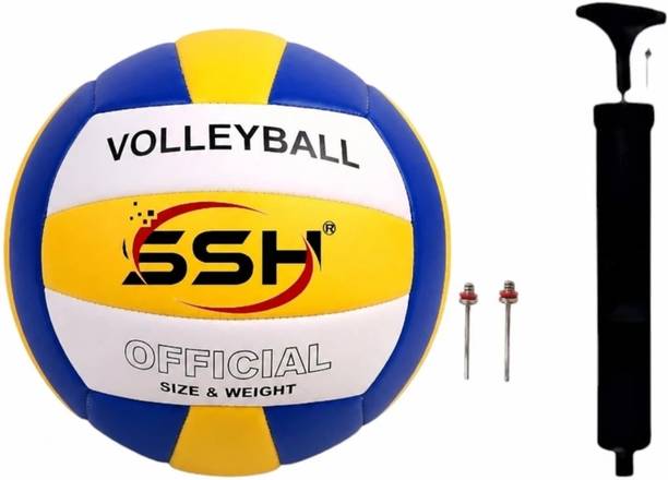 SHORYA Professional New Edition synthetic PVC Volleyball with Pump Volleyball - Size: 4