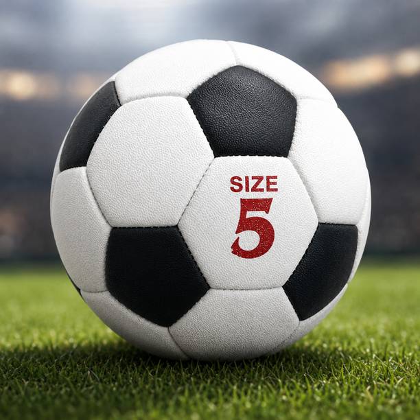 Base White Black Football Size 5 Football - Size: 5