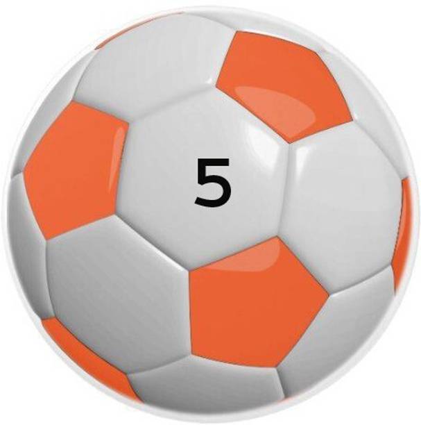 Dinetic Orange and White Premium Football Football - Size: 5