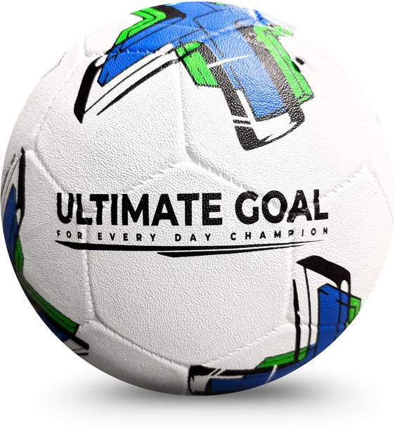 ULTIMATE GOAL Rubber Moulded Butyl Bladder 32 Panel Victory Soccer Ball For Youth & Men Football - Size: 5