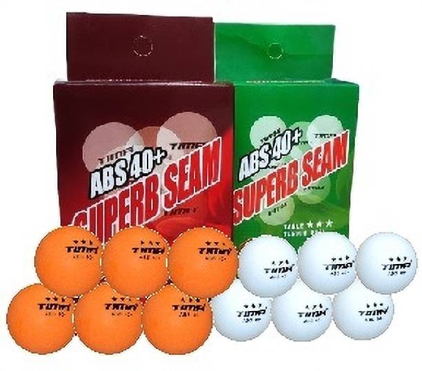 TIMA Superb Seam 3 Star ABS Plastic 40+ Table Tennis Ball