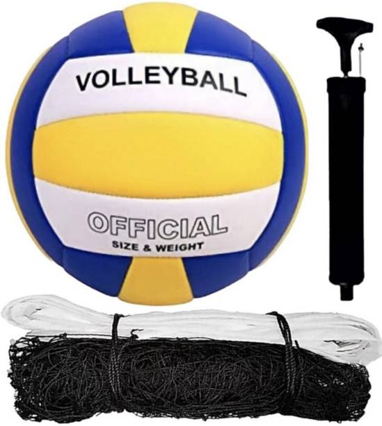 SHORYA SUPER SOFT VOLLEYBALL WITH PUMP & Net Size-4 Volleyball - Size: 4