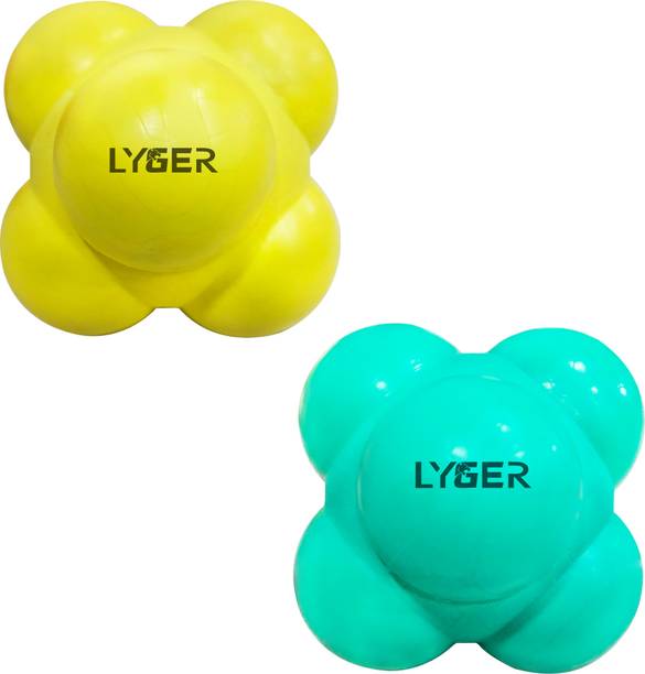 LYGER Reaction Balls Rubber Reaction Bounce Balls for Hand Coordination-Multicolor Throw Ball - Size: 3