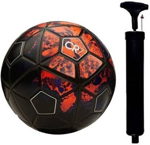 ज़ोज़ोमार्ट COMBO CR 7 BLACK-RED FOOTBALL WITH AIR PUMP फ़ुटबॉल