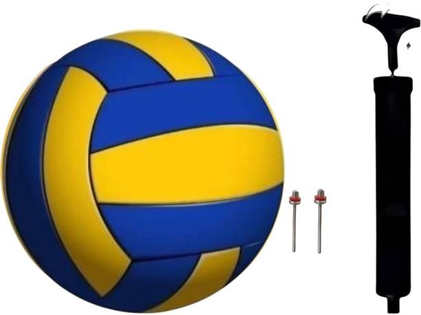 SHORYA DEMANDED Colour Mix Crown Volleyball with Free Airpump Size-4 Volleyball - Size: 4