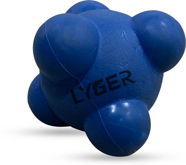 LYGER Reaction Balls Rubber Reaction Bounce Balls for Hand Coordination-Blue Throw Ball - Size: 1