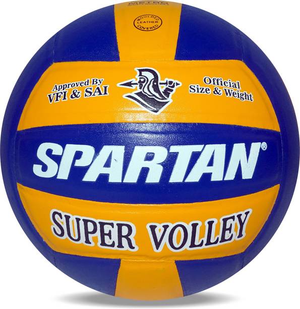 SPARTAN Spirit SUPER VOLLEY Leather (Approved By VFI) Volleyball - Size: 4