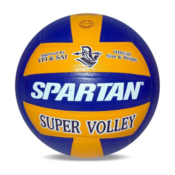 SPARTAN Spirit SUPER VOLLEY Leather (Approved By VFI) Volleyball - Size: 4
