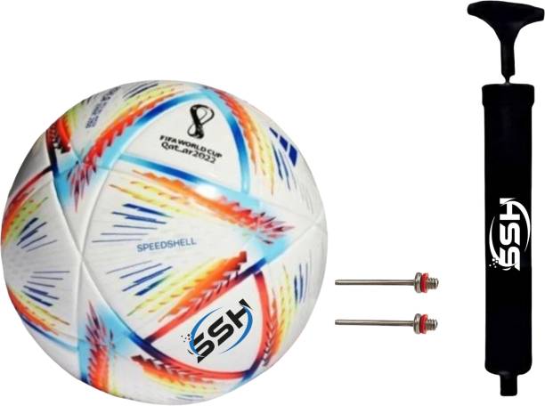 SHORYA FIFA WORLD CUP 2022 PVC FOOTBALL (SIZE-5)WITH 2 PIN, AIR PUMP Football - Size: 5