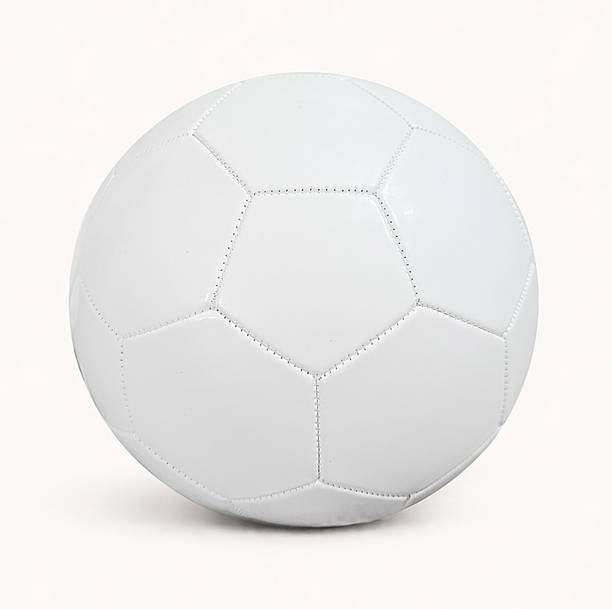 spp Full White Football(Soccer ball) Size-5 Football - Size: 5