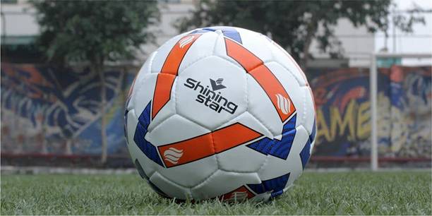 ANSH SPORTS Football/32 Panel/Rubberized Stitched/International Match Ball with pump Football - Size: 5