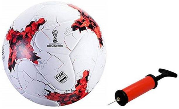 YMD Russia 2017 Red Football with Inflating Air Pump Football - Size: 5