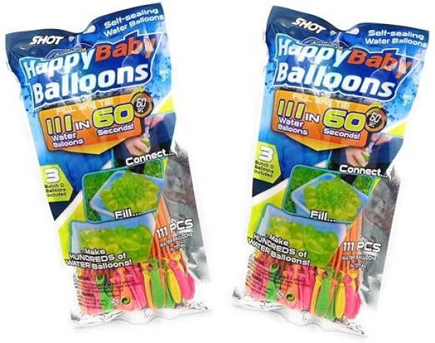 MODAROCK Automatic Fill and Tie Magic Water Balloons for Holi - Multicolour 222 Disposable Balloon Helium Tank