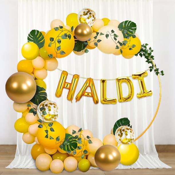 ZAMBOOREE Solid H-38 (HALDI + 3 CRM + 3 K + 30 Yellow P.Yellow) Balloon