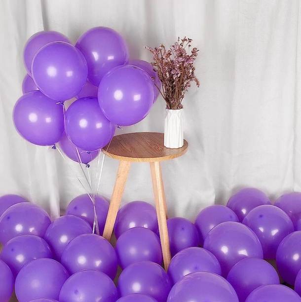 Mosclue Solid Hd/Latex/Metallic 50 Purple Balloon For Kids/Adult/Party/Birthday Decorations Balloon