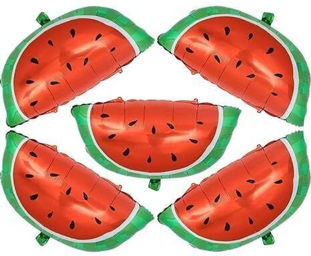 PopTheParty Printed Watermelon Foil Helium Balloons Cartoon Fruit Air balloons for Birthday Parties Balloon