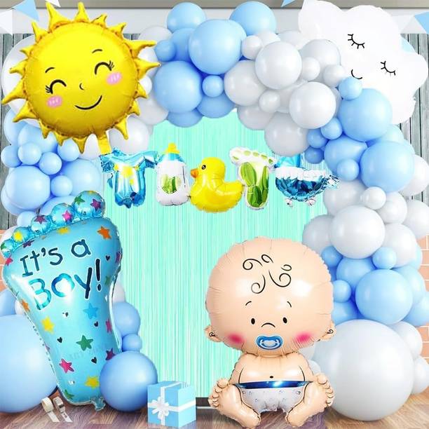 PopTheParty Printed Duck Theme Baby Arrival It's a Boy Party Decoration Balloon