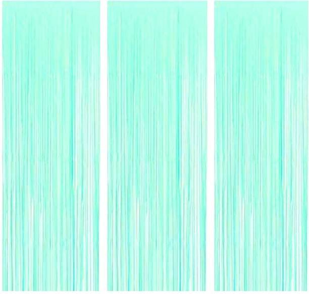 पॉप द पार्टी सॉलिड Sea Green fringe party decoration curtain for birthday party celeberation गुब्बारा