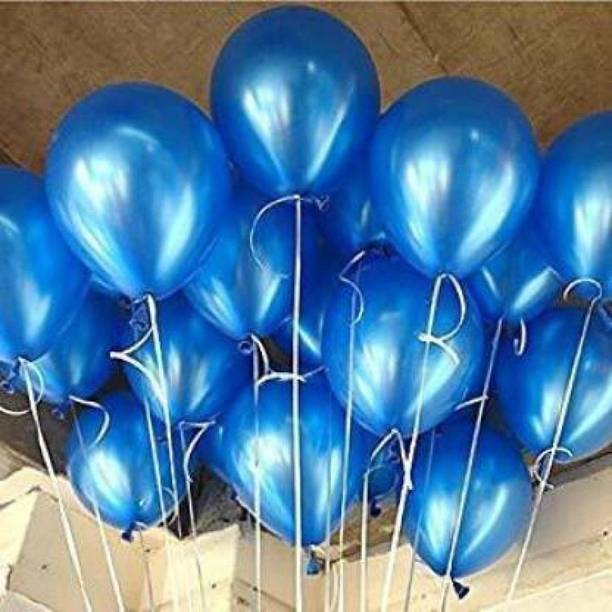 Decor Mart Solid Party Balloons Blue Theme Birthday AIR or HELIUM - PO 80 Balloon