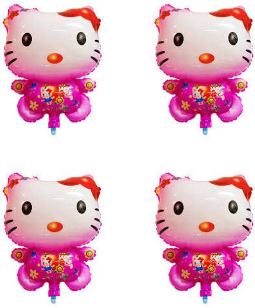 Tejal Trader Printed hello kitty birthday theme decorations items combo kit set for party Balloon