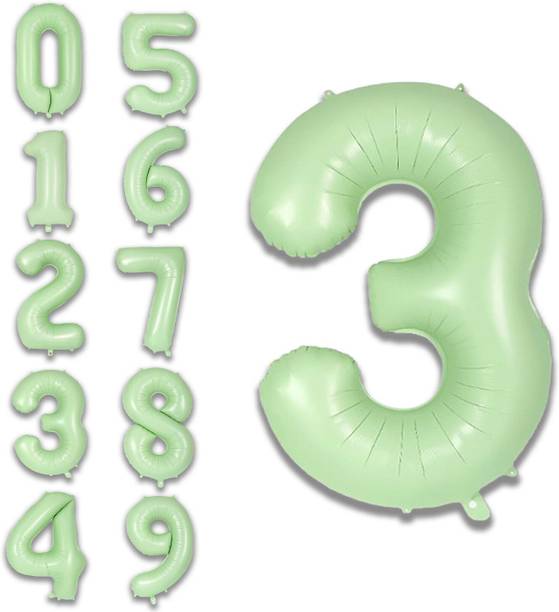 Fun Town Solid Birthday/ Anniversary Patry Decoration Foil Plain 3 Number 32" Helium Supported Balloon