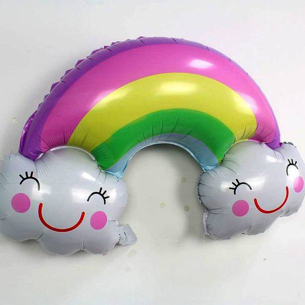 THEJPMCOMPANY Printed Rainbow Cloud Foil Balloon for Birthday Baby Shower Party 