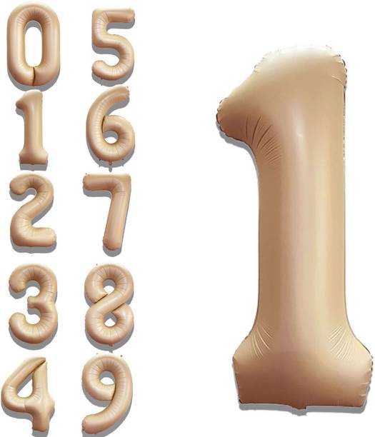 Fun Town Solid Birthday/ Anniversary Patry Decoration Foil Plain 1 Number 32" Helium Supported Balloon