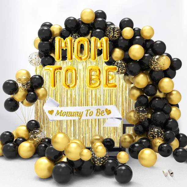 PopTheParty Solid mom to be baby shower decoration kit Balloon
