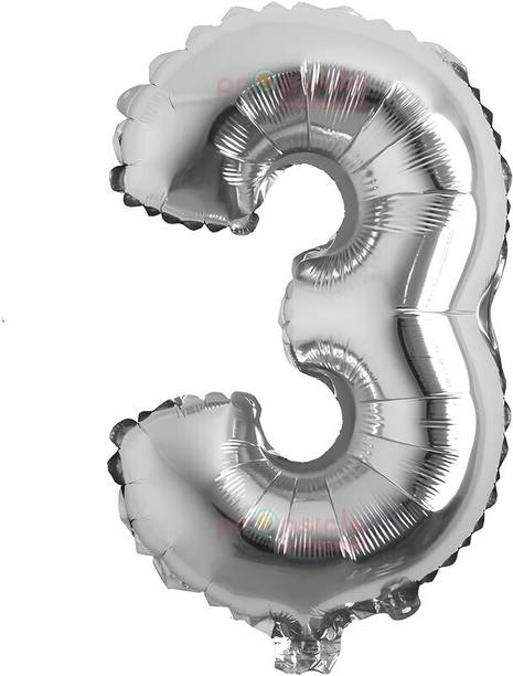 Craiceann Solid 3 Number Helium Birthday/Anniversary Balloon