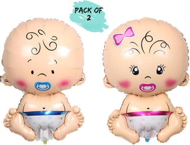 ZAMBOOREE Printed Baby Shower Foil/Baby Arrival Boy Girl Foil Balloon/Baby Shower Decoration Balloon
