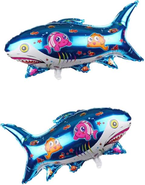SOI Solid Shark Foil Balloon Big Size (17X30 Inch,1 pcs) Ocean Animal Theme Birthday/Party Balloon